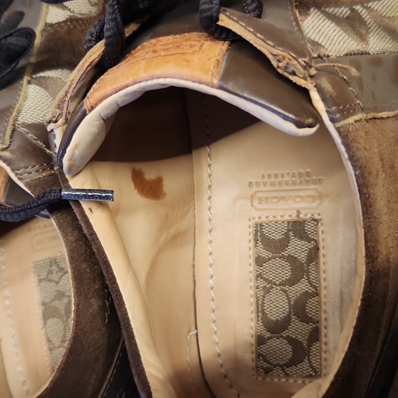 Coach Mens Sneakers 10½ Brown Suede and Monogram - Picture 10 of 13